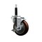 Service Caster 4'' Maroon Poly Swivel 3/4'' Expanding Stem Caster with Brake SCC-EX20S414-PPUB-MRN-TLB-34 - alternate 1